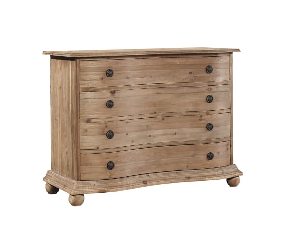 Bowfront - Pine Chest - Light Brown