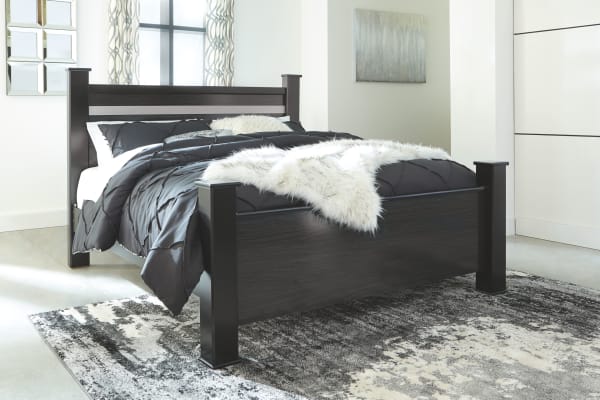 Starberry - Black - King Poster Bed