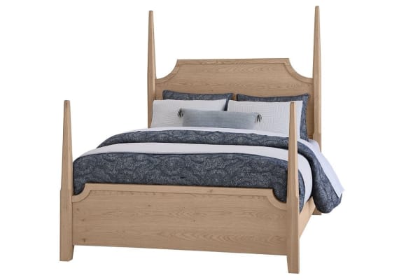 Tide & Timber - King - Pencil Post Bed - Clear Oak