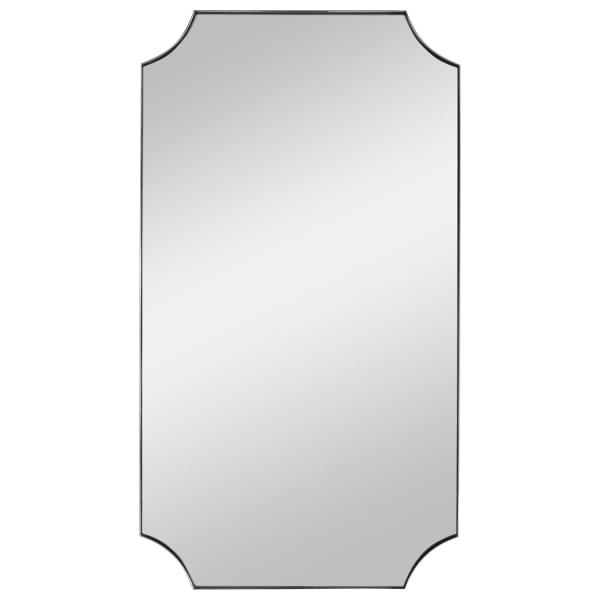 Lennox - Scalloped Corner Mirror - Nickel