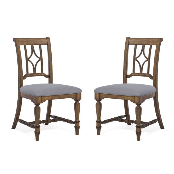 Plymouth - Upholstered Dining Chair (Set of 2) - Medium Brown Finish
