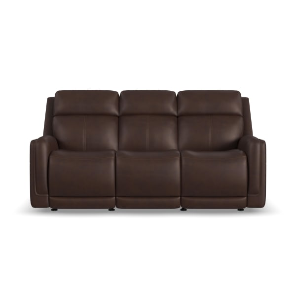 Alister - Power Gliding Sofa With Power Headrests & Lumbar - Burnt Umber