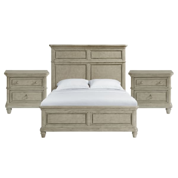 Whit-Ash - Queen 3 Piece Bedroom Set - Light Gray