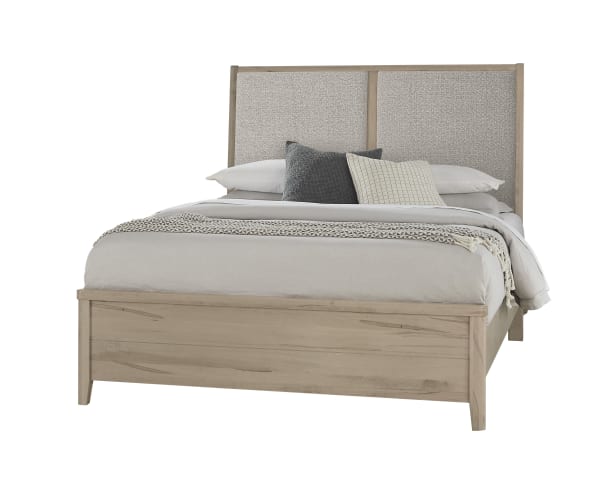 Woodbridge - Queen Upholstered Bed With Gray Fabric - Shadow Gray