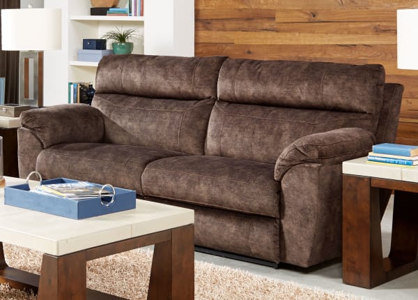 Sedona - Power Lay Flat Reclining Sofa With Power Adjustable Headrest And Lumbar - Mocha