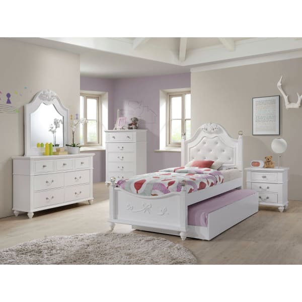 Alana - Twin Platform 3 Piece Bedroom Set - White