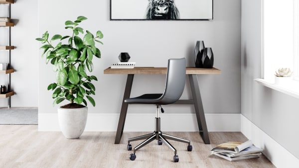 Arlenbry - Gray - 2 Pc. - Home Office Small Desk, Swivel Desk Chair