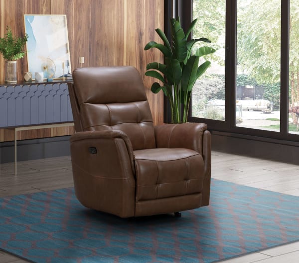 Horton - Recliner-Rocker With Power And Power Headrest - Dark Brown