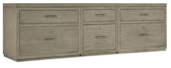 Linville Falls Credenza - 96in Top-Small File and 2 Lateral Files
