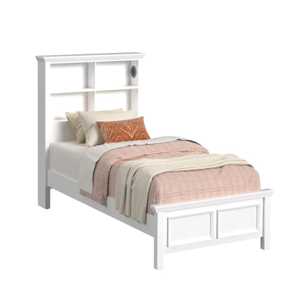 Hampton Kids - Twin Bookcase Bed - White