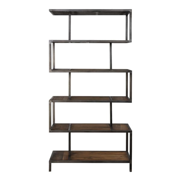 Kelmen - Etagere - Black / Woodtone
