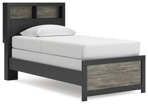 Broachmyn - Twin Bookcase Bed - Black / Gray