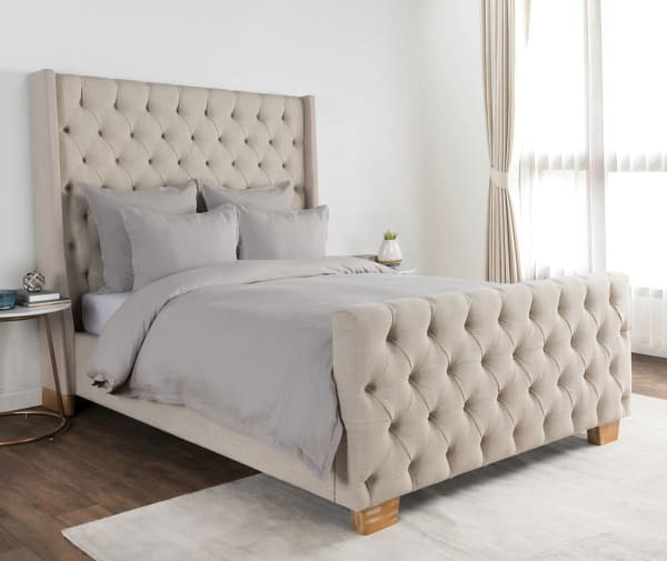 Arcadia - 3 Piece King Duvet Set - Dove Gray