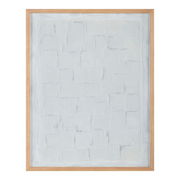 Checkerboard - Framed Painting - White