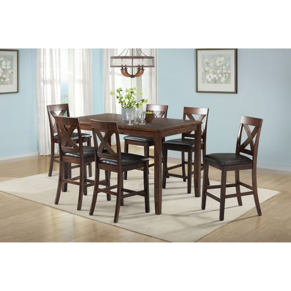 Alex - 7 Piece Counter Dining Set - Espresso