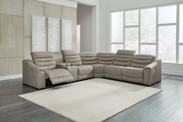 Next-gen Gaucho - Putty - Zero Wall Recliners With Armless Chair 6 Pc Sectional