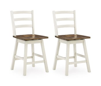 Brinfern - Swivel Stool (Set of 2) - Brown / Antique White