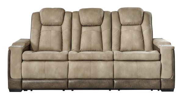 Next-Gen Durapella - Sand - Power Reclining Sofa/Adj Headrest
