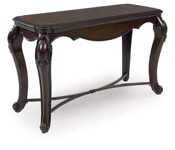 Maylee - Dark Brown - Sofa Table With Cabriole Legs