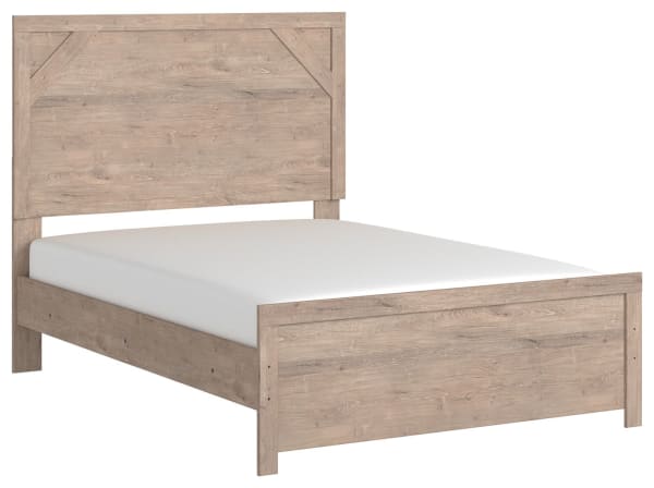 Senniberg - Light Brown / White - Full Panel Bed