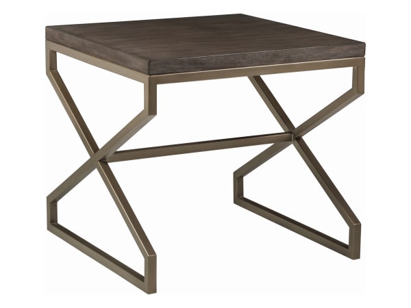 Cohesion Program - Edict Square End Table - Dark Brown - Metal