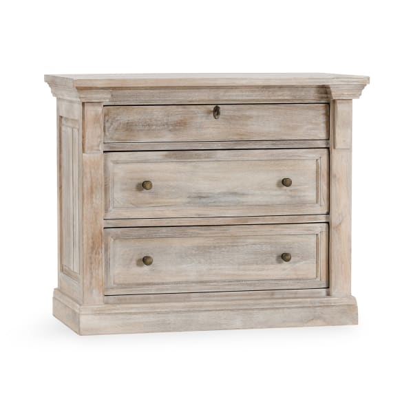 Adelaide - 3 Drawer Nightstand - Natural Cream Wash