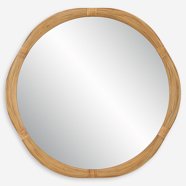 Salina - Round Bamboo Mirror