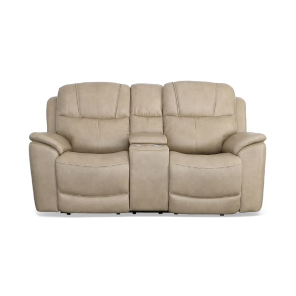 Crew - Power Reclining Loveseat With Console And Power Headrests & Lumbar - Black