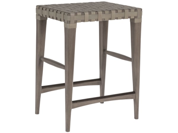 Cohesion Program - Milo Leather Backless Counter Stool - Dark Brown
