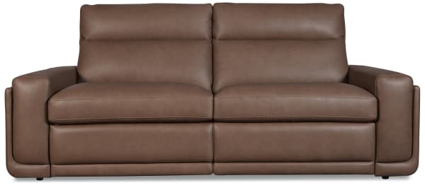 MS - Simone ZG 2 over 2 Power Sofa With Power Headrest and BT speaker - Brown