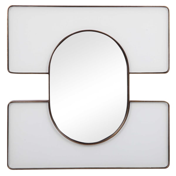 Embrace - 24" x 24" Square Mirror - White