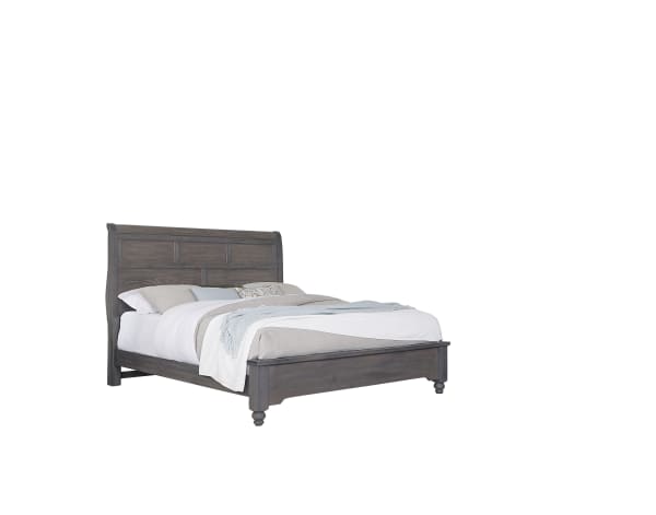 Vista - King Sleigh Bed - Gray