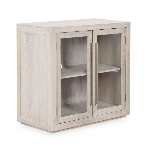 Bradley - Oak Wood 2 Door Cabinet - White Wash
