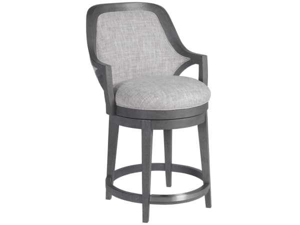 Appellation - Upholstered Swivel Counter Stool - Gray