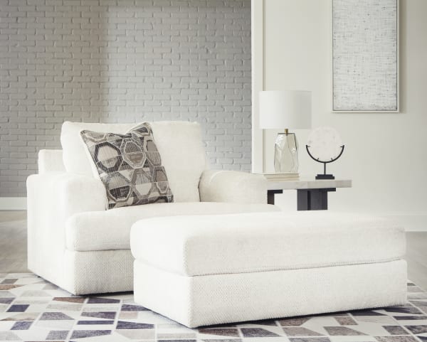 Karinne - 2 Pc. - Chair And A Half, Ottoman - Linen