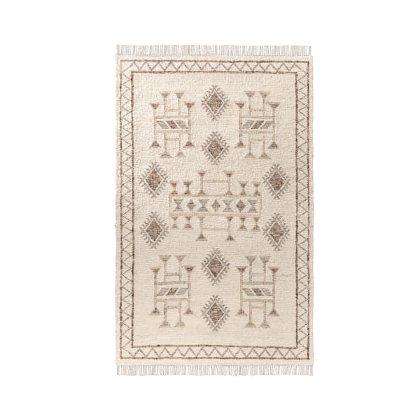 Gazi - 9' x 12' Area Rug - Ivory / Brown Multi