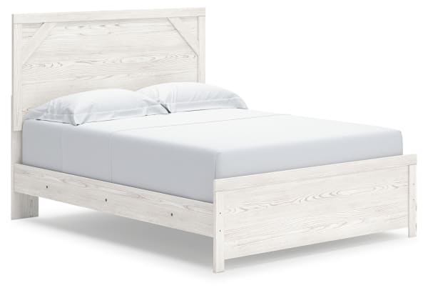 Gerridan - Queen Panel Bed - White / Gray