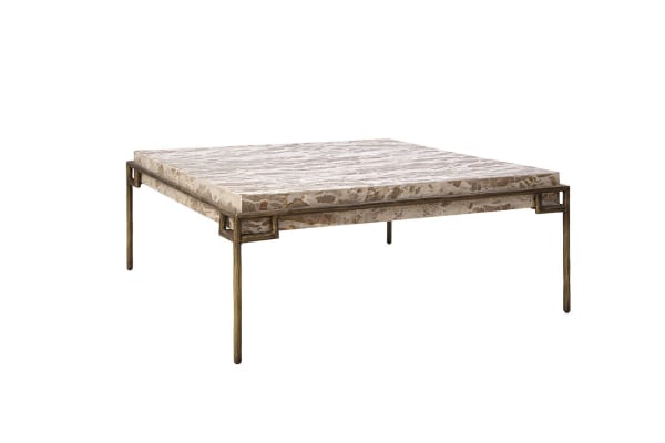 Nala - Coffee Table - Beige / Gold