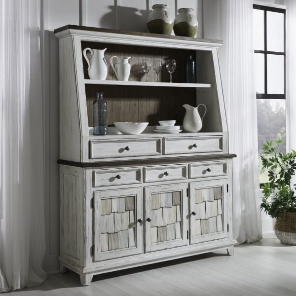River Place - Server & Hutch - White