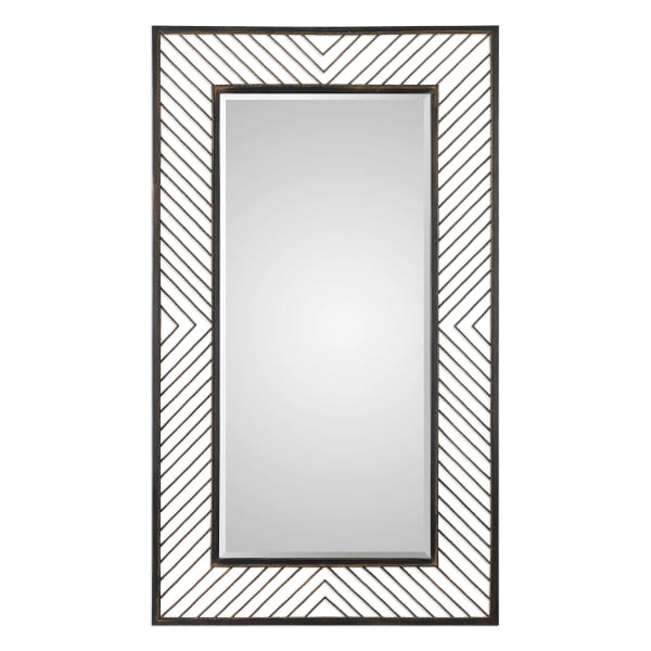 Karel - Chevron Mirror - Black