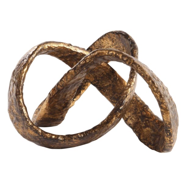 Trefoil Knot - Sculpture - Bronze / Gold