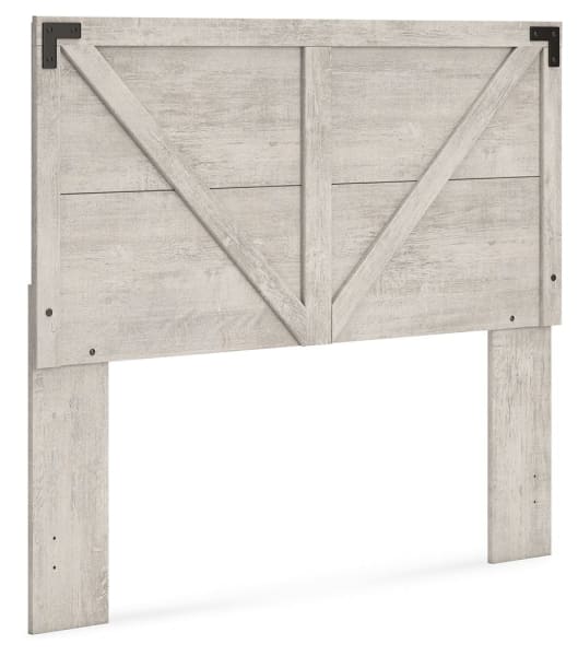 Shawburn - Whitewash - Queen Crossbuck Panel Headboard