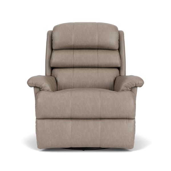 Yukon - Leather Swivel Gliding Recliner - Beige