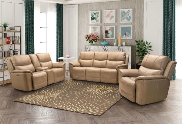 Kaden - Sofa With Power Recline With Power Headrest And Power Lumbar - Taupe