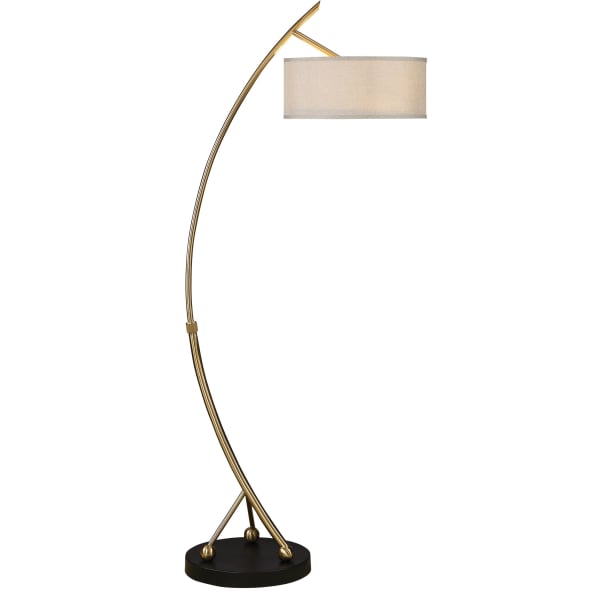 Vardar - Curved Floor Lamp - Brass