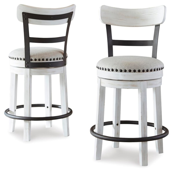 Valebeck - UPH Swivel Barstool  - White