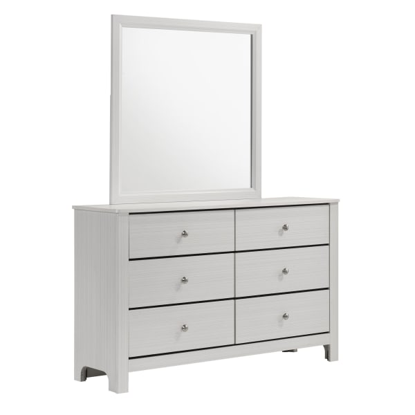 Sami - Youth Dresser And Mirror Set - White