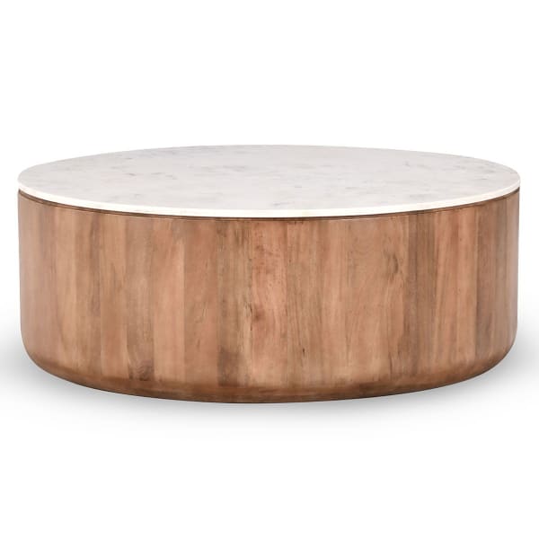 Josie - Round Coffee Table - Umber/Marble