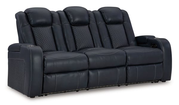 Fyne-Dyme - Sapphire - Power Reclining Sofa With Adj Headrest