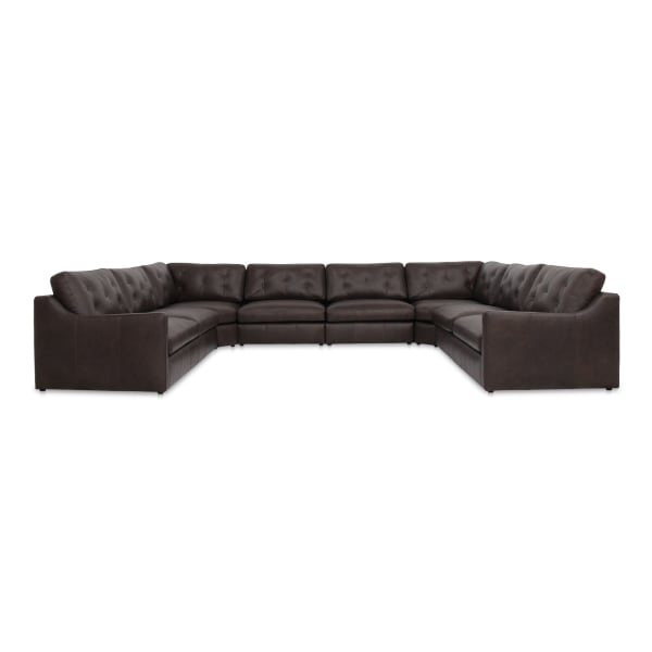 Thurlow - U Shaped Modular Sectional With Arms - Espresso Brown